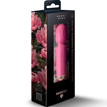 ROCKS-OFF - MINI-AKKU-ZAUBERSTAB MIT 16 FUNKTIONEN SCHWARZE TULPE - FUCSIA