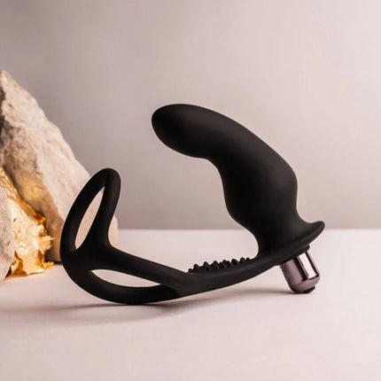 ROCKS-OFF - RO-ZEN RRO - ANAL PLUG MIT VIBRIERENDEM PENISRING - SCHWARZ - Anal-Vibratoren mit Penisring