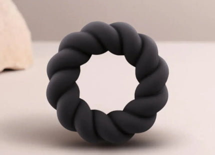 ROCKS-OFF - TWIST - SILIKON-MASTURBATORRING - SCHWARZ - Penisring ohne Vibration