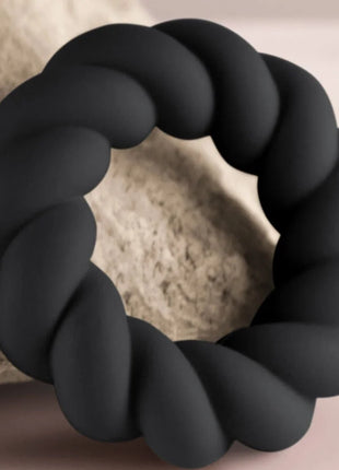 ROCKS-OFF - TWIST - SILIKON-MASTURBATORRING - SCHWARZ - Penisring ohne Vibration