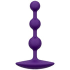 Lila silikon-analperle romp amp mit vier kugeln flexibles material und flachem sockel 12,5 cm lang