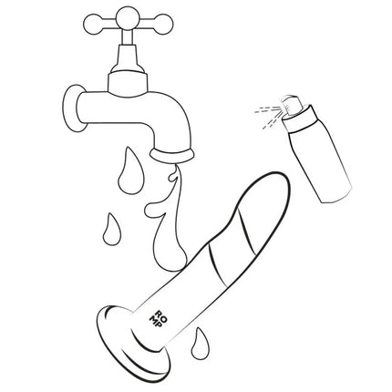 Ein dreifarbiger romp dizi silikondildo aus silikon mit strukturierter oberfläche und saugnapf, 18 cm lang