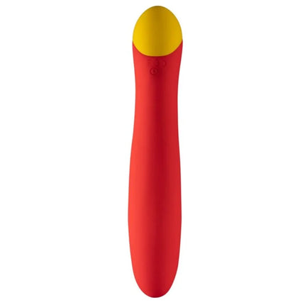 Romp hype g-punkt-vibrator in rot mit leiser motor und ergonomischem silikongriff für angenehme stimulation