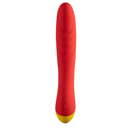 Romp hype g-punkt-vibrator in rot mit leiser motor und strukturiertem griff aus silikon für intensiven genuss