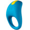 Blau-gelber silikon-penisring romp juke mit klitorisstimulationsvibrator und romp branding