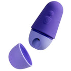 Lila silikon klitoral stimulator romp free mit matte oberfläche, 10 stufen, zwei tasten und deckel