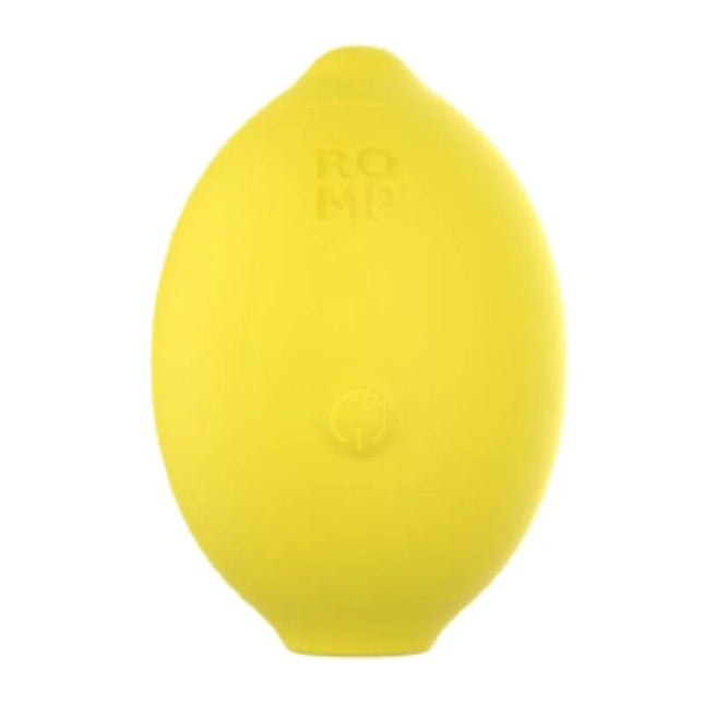 Leuchtend gelbes silikon lemon crush luft-kltoralstimulator gelb mit geprägtem rome branding