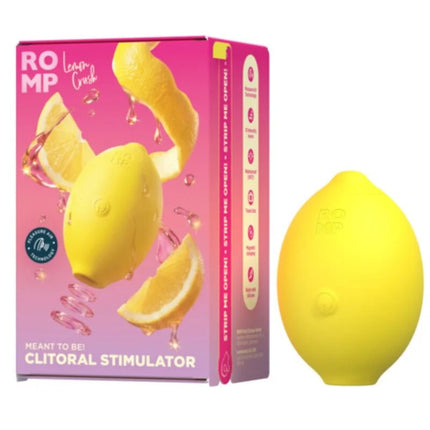 Gelber romp lemon crush clitoral stimulator in zitronenform für sanfte pleasure-air stimulierung