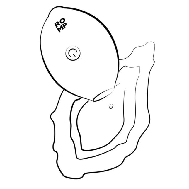 Romp lemon crush gelber rundförmiger pleasure-air-klitorisstimulator mit zentralem knopf und stilisierter umrandung