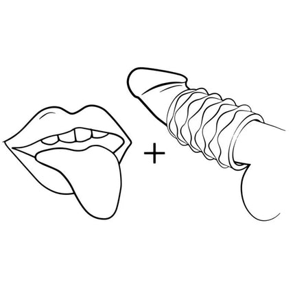 Romp mosh masturbator mit wellenstruktur aus flexiblem tpe in transparenter, wendbarer silikonhülle 6 cm lang