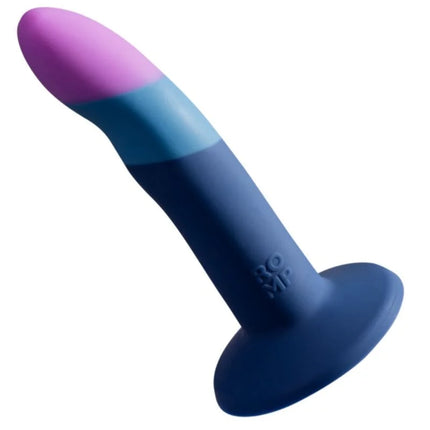 Romp piccolo harness-set mit abnehmbarem silikondildo in lila und blau mit verstellbarem harness und saugnapf