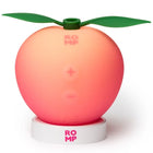 Weiche silikon lampe in pfirsichform mit grünem blatt und weißer basis für romp pink funktionalität vereinen