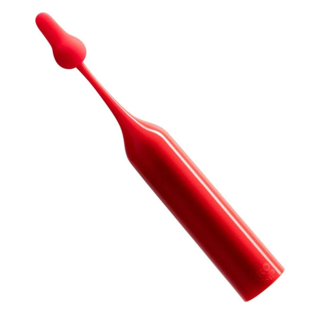 Romp pop silikon-klitorisvibrator in rot mit runddesign, glatter oberfläche und modernem silikonmaterial