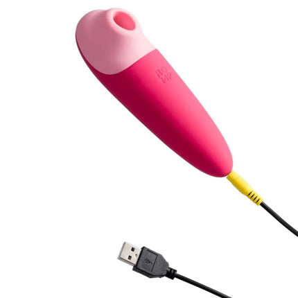 Rosa silikon auflegevibrator romp shine x mit usb ladekabel für äußere klitorisstimulation