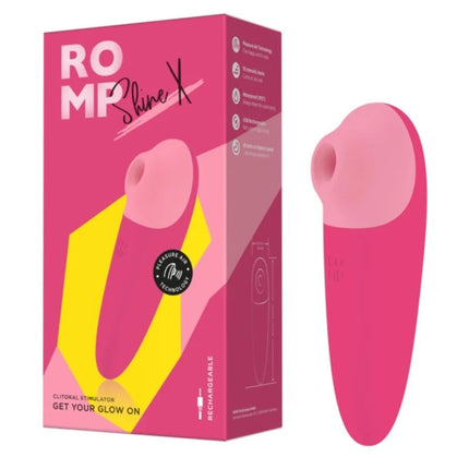 Pink romp shine x silikon-aufliegevibrator in rosa mit glattem finish für äußere klitorisstimulation