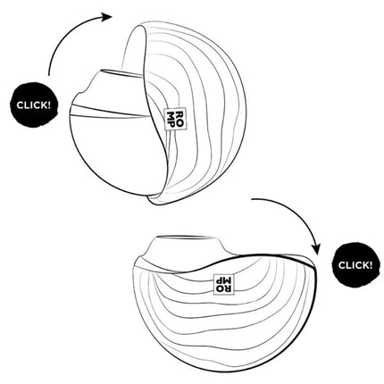 Romp spin kompakter runder auflegevibrator mit minimalistischem design und subtilen konzentrischen linien für äußere stimulation