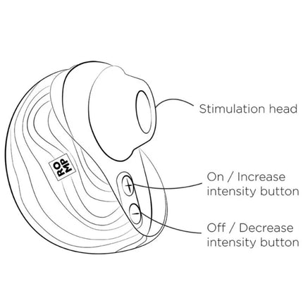 Der miro runder auflegevibrator mit kompaktem format und ergonomischen konzentrischen rillen für äußere stimulation