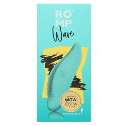 Tealfarbener romp wave klitorisvibrator aus silikon mit ergonomischer form und gezielter äußerer stimulierung