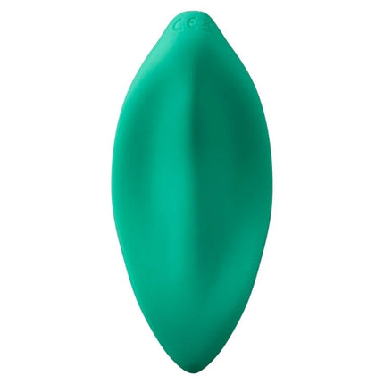 Ein ergonomischer romp wave klitorisvibrator aus teal silikon in blattform für gezielte äußere stimulation