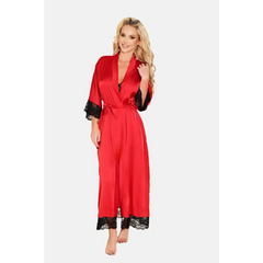 rot/schwarzer Morgenmantel KA923010 von Kalimo - S / Red - Negligee
