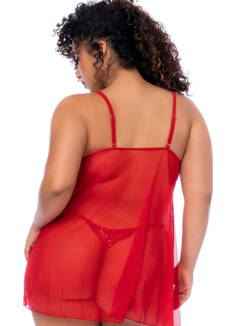 rotes Babydoll - MAL7559XRED von Mapale - Babydolls