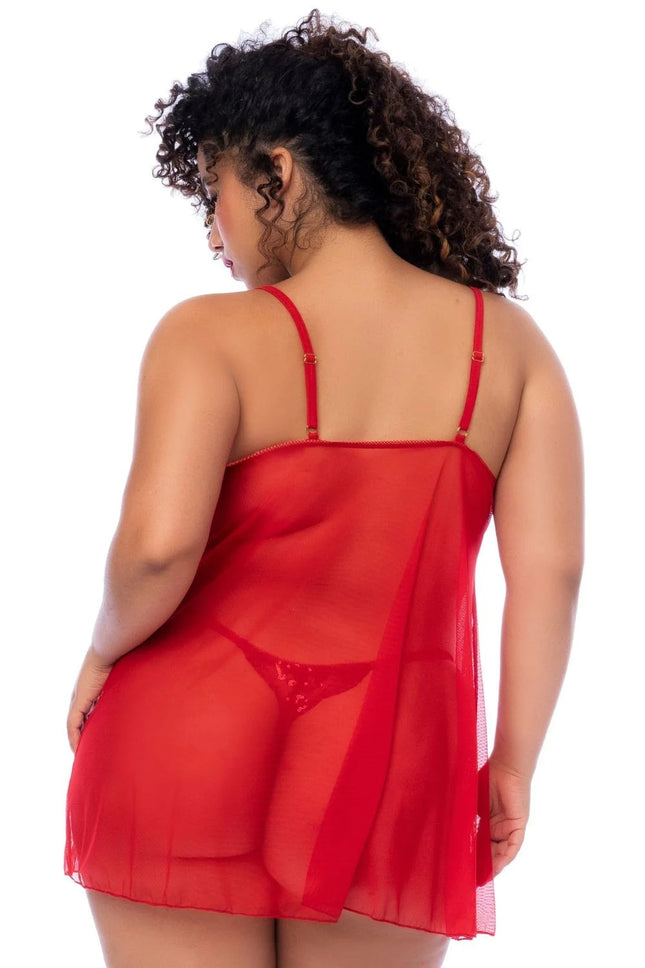 rotes Babydoll - MAL7559XRED von Mapale - Babydolls