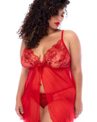 rotes Babydoll - MAL7559XRED von Mapale - XL/2XL / Red - Babydolls