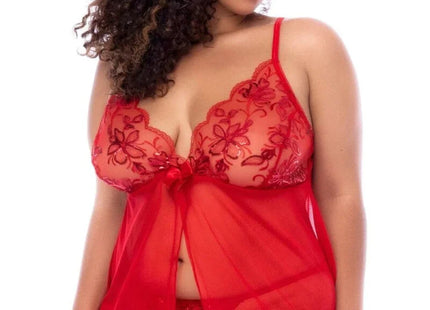 rotes Babydoll - MAL7559XRED von Mapale - XL/2XL / Red - Babydolls