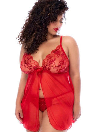 rotes Babydoll - MAL7559XRED von Mapale - XL/2XL / Red - Babydolls