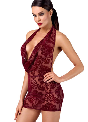Royal Kink: Burgunder Minikleid mit Glamour-Faktor - Minikleid