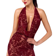 Royal Kink: Burgunder Minikleid mit Glamour-Faktor - Minikleid