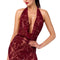 Royal Kink: Burgunder Minikleid mit Glamour-Faktor - Minikleid