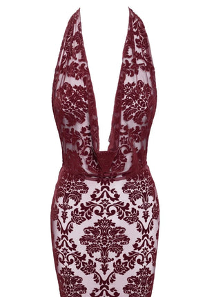 Royal Kink: Burgunder Minikleid mit Glamour-Faktor - XS / rot - Minikleid