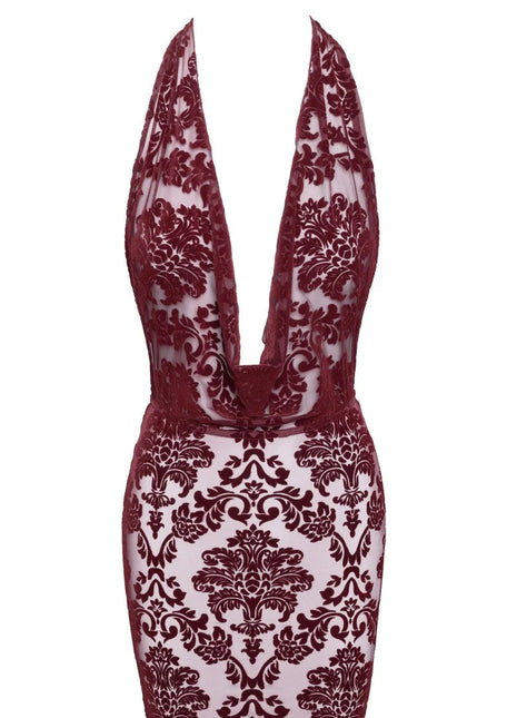 Royal Kink: Burgunder Minikleid mit Glamour-Faktor - XS / rot - Minikleid