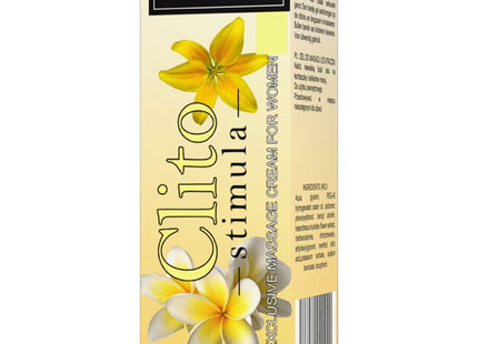 Gelb-weiß geblümte box von absolutsex plus clito-stimula exklusiv massagecreme für frauen 20 ml im ruf klitoris-stimulierende creme design