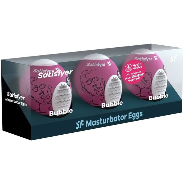 SATISFYER - 3 MASTURBATOR EIER BUBBLE - Ei-Masturbator