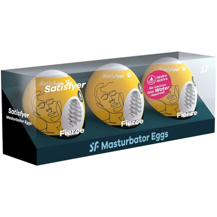 SATISFYER - 3 MASTURBATOR EIER FIERCE - Ei-Masturbator