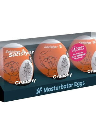 SATISFYER - 3 MASTURBATOR EIER NAUGHTY SAVAGE & CRUNCHY - Ei-Masturbator