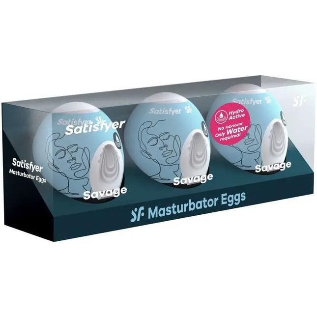 SATISFYER - 3 MASTURBATOR EIER SAVAGE - Ei-Masturbator