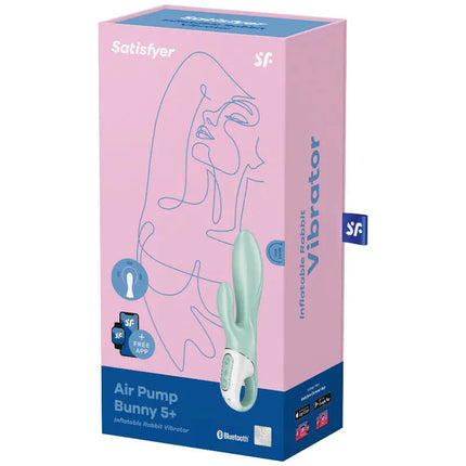 SATISFYER - AIR PUMP BUNNY 5+ AUFBLASBARE KANINCHENVIBRATOR-APP GRÜN - Rabbit-Vibratoren
