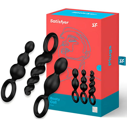 SATISFYER - ANALPLUGS SET 3 ST SCHWARZ - Analplug