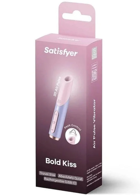 SATISFYER - BOLD KISS WAVE KLITORIS-STIMULATOR ROSA / VIOLETT