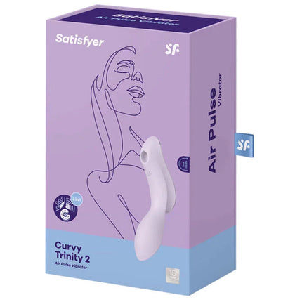 SATISFYER - CURVY TRINITY 2 AIR PULSE VIBRATOR SCHWARZ - Druckwellen saugende Vibratoren