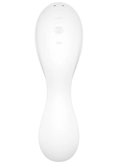 SATISFYER - CURVY TRINITY 5 AIR PULSE STIMULATOR & VIBRATOR APP WEISS - Druckwellen saugende Vibratoren