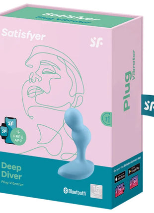 SATISFYER - DEEP DIVER VIBRATING PLUG APP - Analplug