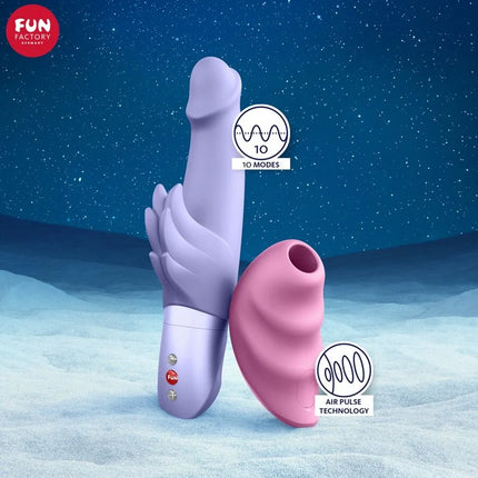 Lila und pinke silikon erwachsenen toys mit 10 modi und air pulse technologie im satisfyer deluxe adventskalender 2025