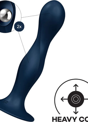Satisfyer Double Ball-R – Gewichteter Dildo mit Saugnapf für anale & vaginale Stimulation - Gewichteter Dildo