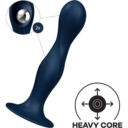 Satisfyer Double Ball-R – Gewichteter Dildo mit Saugnapf für anale & vaginale Stimulation - Gewichteter Dildo