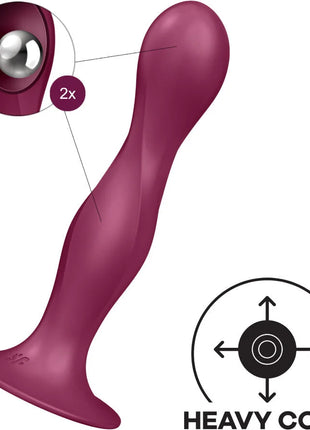 Satisfyer Double Ball-R – Gewichteter Dildo mit Saugnapf für anale & vaginale Stimulation - Gewichteter Dildo