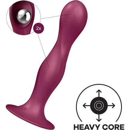 Satisfyer Double Ball-R – Gewichteter Dildo mit Saugnapf für anale & vaginale Stimulation - Gewichteter Dildo